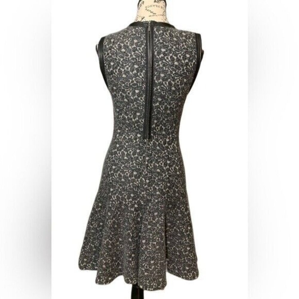 Rebecca Taylor Women's Sleeveless Wool Blend Lace Bonded Dress Grey/Black Size:2 - Picture 3 of 13